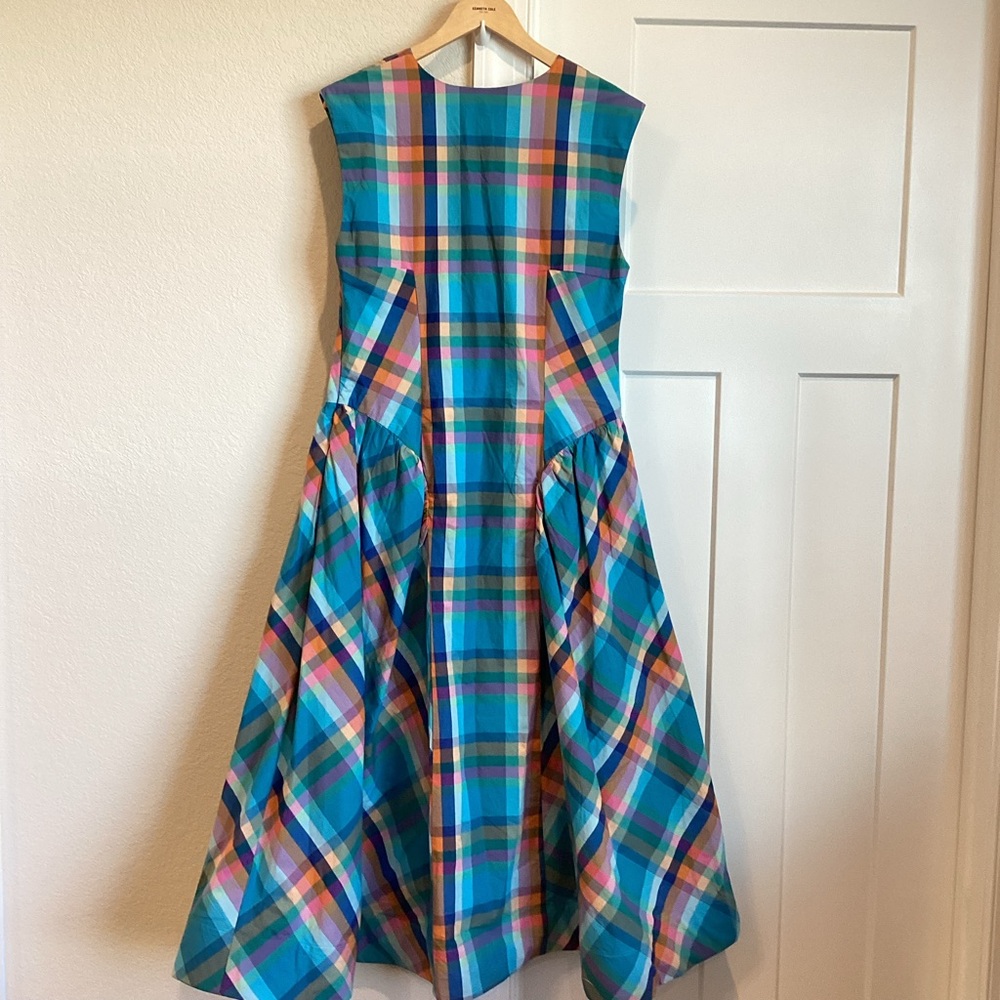 Plaid V-Neck Midi Dress - Picture 10 of 15